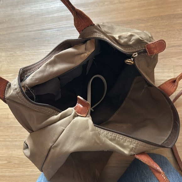 Longchamp Green and Brown Tote Bag - Picture 5 of 5